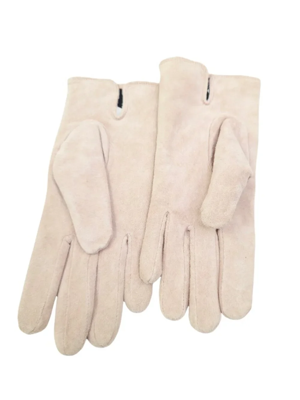 Isotoner Women's Blush / Nude Pink Genuine Leather Suede Driving Gloves